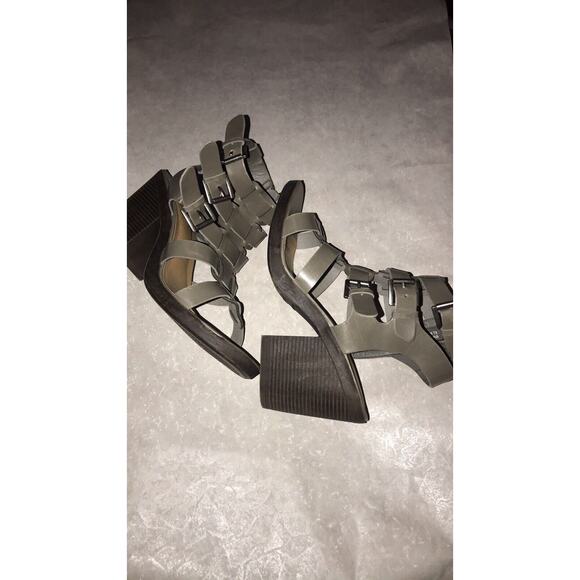 Rampage Womens Black Moda Open Toe Gladiator Zip Up Block Heels Size 9 Jeana - Picture 4 of 9